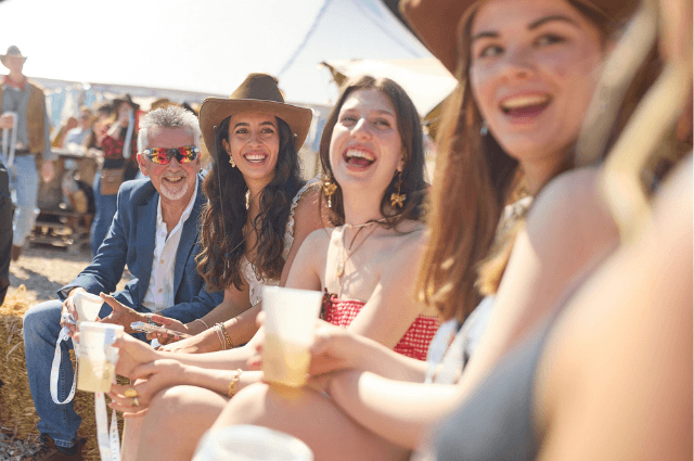 People having fun in the sun